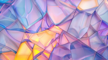 Aufkleber - A colorful, abstract background with a yellow line drawn through it. The background is made up of many small pieces of glass, and the yellow line is drawn through the middle of it
