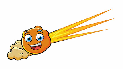 Poster - A brilliant flash of energy that flashes from the heavens to the ground leaving behind a residual smell of ozone.  on white background . Cartoon Vector.