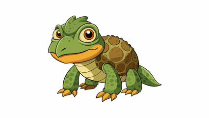 Poster - A clever and curious creature whose body was covered in textured camouflaged skin that could change color and pattern in an instant. Its large. Cartoon Vector.