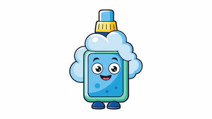 Aufkleber - A cloudy acidic liquid with a strong scent commonly used as a natural cleaning agent and hair rinse.  on white background . Cartoon Vector.