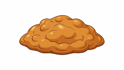 Poster - A clump of clay with a firm yet flexible consistency. It can be smoothed out for a sleek finish or left with a rough texture for a more organic look.. Cartoon Vector.