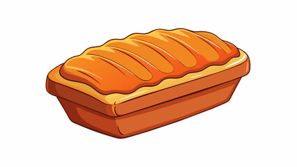 Poster - A delicious breakfast treat with a fluted edge and a smooth glossy surface reminiscent of a delicate flower.  on white background . Cartoon Vector.