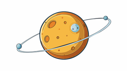 Aufkleber - A distant frigid body orbiting alone on the outskirts of the solar system with a highly eccentric orbit that takes it far beyond the reaches of the. Cartoon Vector.