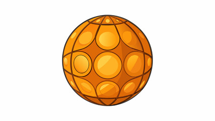 Aufkleber - A hard rubber ball with raised circular patterns all over its surface resembling a miniature globe. It is about the size of a golf ball and has a. Cartoon Vector.