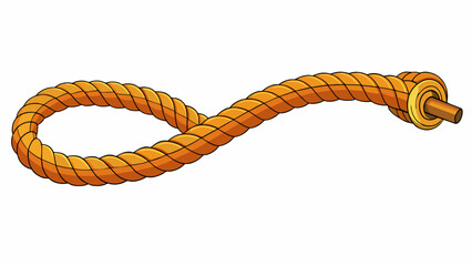 Poster - A long flexible cord made of braided fibers that resembles a thin rope. It can be easily tied and secured to a fishing rod and is specifically. Cartoon Vector.