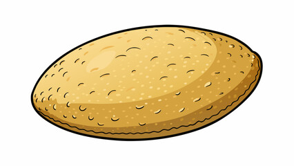 Poster - A mediumsized ovalshaped object that is light tan in color. It has a slightly gritty texture and can be easily separated into individual grains. When. Cartoon Vector.