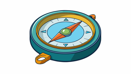 Fototapete - A modern digital compass found on most smartphones displaying accurate readings of cardinal directions and allowing users to set and follow a specific. Cartoon Vector.