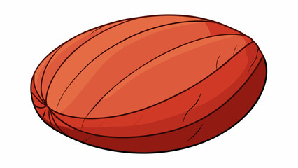 Poster - A plump round object with a rough textured surface and visible grains of meat inside. It has a slightly curved shape and ends that taper off into a. Cartoon Vector.