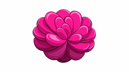 Sticker - A rich vibrant shade of pink that resembles a perfect blend of red and magenta. It is often used as a color for clothing packaging and home decor. . Cartoon Vector.