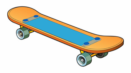Poster - A skateboard may also have features such as risers which are small plastic or rubber pieces p between the deck and trucks to elevate the board and. Cartoon Vector.
