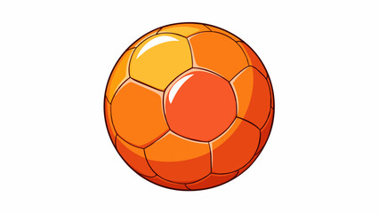 Wall Mural - A smooth glossy ball with a solid color coating in a bright eyecatching color like orange or pink. It is slightly smaller and heavier than other. Cartoon Vector.