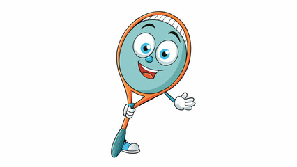 Poster - A smaller ovalshaped head can be found on another racket with tighter strings that provide more precision and control for more finesse shots such as. Cartoon Vector.