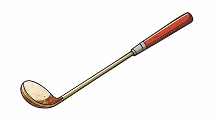 Wall Mural - A sy iron golf club featuring a thick angled head perfect for taking long powerful swings. The edge is rough and textured to help players grip the. Cartoon Vector.