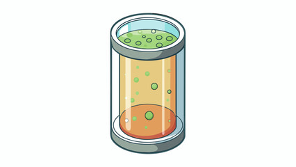 Poster - A tall cylindrical dish with a shallow base and a wide opening. The dish is filled with agar gel a nutrientrich substance used for growing. Cartoon Vector.