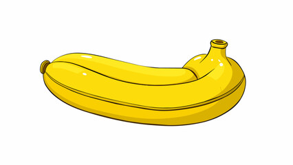 Aufkleber - A yellow bananashaped floatie that adds a touch of whimsy to any pool party. Its curved shape allows for both lounging and sitting positions and a. Cartoon Vector.
