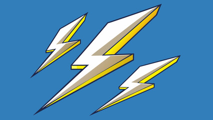 Poster - Against the dark sky flashes of bright white lightning leapt between the clouds in sharp forked shapes. The thunder that followed was deafening. Cartoon Vector.