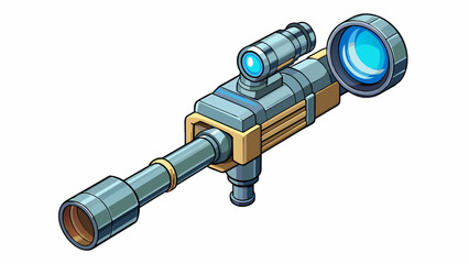 Poster - An adjustable metal tool with two round lenses one on each end designed for more precise magnification. The lenses can be rotated and positioned at. Cartoon Vector.