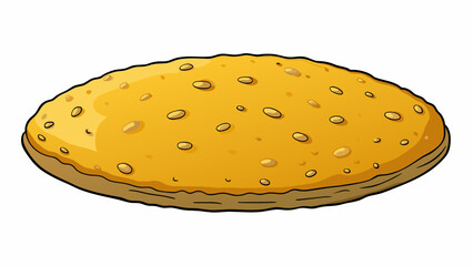 Poster - An ovalshaped object with a slightly flattened top and bottom covered in a bumpy textured skin.  on white background . Cartoon Vector.