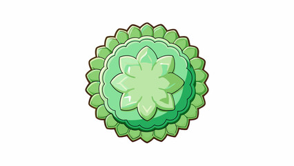 Wall Mural - An ovalshaped rosette of light green leaves with frilly edges. Its leaves have a slightly bitter taste and a crunchy texture.  on white background . Cartoon Vector.