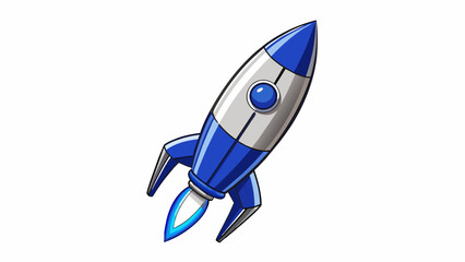 Poster - As I observed the Rocket I noticed its sleek and streamlined design. It was shaped like a long and slender tube with a pointed tip at the top and a. Cartoon Vector.