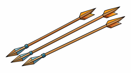 Poster - Archers arrows may have been sharp and fierce but they were also graceful and elegant. Each one was carefully crafted its tip expertly shard and its. Cartoon Vector.