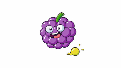 Poster - As the g was bitten into its translucent revealed a tiny round seed resembling a miniature pebble. Its juice burst forth filling the mouth with a. Cartoon Vector.
