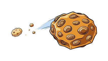 Poster - Comets can range in size from small chunks of ice to large rocky bodies several miles in diameter.  on white background . Cartoon Vector.
