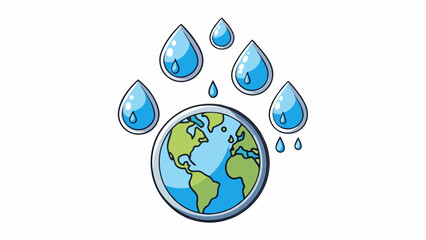 Fototapete - Each raindrop was a miniature mirror reflecting the world around it with a crystal clear image before shattering into tiny fragments upon impact. . Cartoon Vector.
