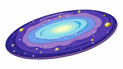 Poster - In a Galaxy stars vary in size color and brightness. Some stars are massive and burn bright while others are small and dim. These stars are constantly. Cartoon Vector.