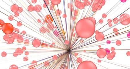 Poster - Abstract plexus blue geometry background. Digital technology network connection concept. 3D rendered illustration