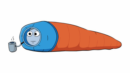Poster - The bivy sack also has a small vent near the users head to allow for airflow and prevent condensation from building up inside. This feature helps to. Cartoon Vector.