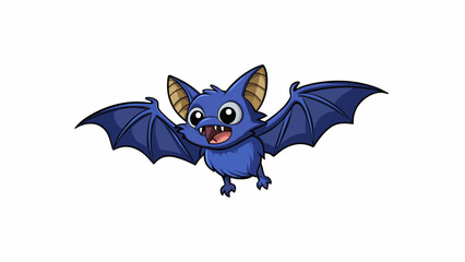 Poster - The bat soared through the sky its flapping wings sounding like a faint rustle in the cool breeze. Its body was small and nimble with velvety fur that. Cartoon Vector.