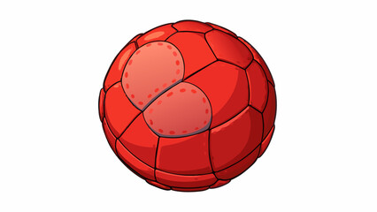 Fototapete - The ball is made of synthetic leather giving it a soft and bouncy texture. It is filled with air making it lightweight and easy to kick.  on white. Cartoon Vector.