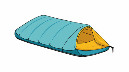 Aufkleber - The bivy sack is a compact shelter made of lightweight waterproof material that can easily fit into a backpack. Its streamlined design features a. Cartoon Vector.