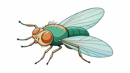 Aufkleber - The fly is intricately handtied with a delicate thread body and wispy feathers for wings. The natural colors and lifelike appearance mimic the insects. Cartoon Vector.