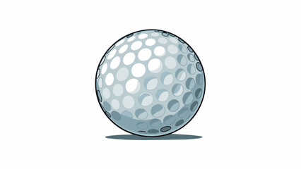 Fototapete - The golf ball is a small compact object that fits perfectly in the palm of your hand. Its smooth texture allows for a firm grip while its small weight. Cartoon Vector.
