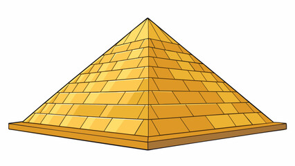 Fototapete - The Great Pyramid of Giza is a perfect example of a pyramid. It stands tall and majestic with smooth polished sides and a pointed top. The structure. Cartoon Vector.