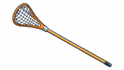 Aufkleber - The lacrosse stick is an essential piece of equipment for any game. It has a smooth and rounded handle that provides a comfortable grip for players. Cartoon Vector.