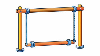 Aufkleber - The horizontal bar is also a popular suspension training tool that consists of two ss with handles suspended from a horizontal bar allowing users to. Cartoon Vector.