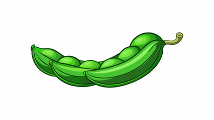 Aufkleber - The slim slightly curved shape of green beans give the vegetable a bowlike appearance with a deep green color that fades to a lighter shade at the. Cartoon Vector.