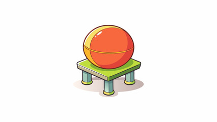 Poster - The table tennis ball is a small brightly colored orb with a matte finish. It is slightly bouncy and has a hollow center making it easy to compress. Cartoon Vector.