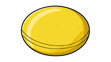 Fototapete - The table tennis ball is a perfectly round yellow ball with a diameter of 40mm. It has a rough texture and is filled with air giving it a slightly. Cartoon Vector.