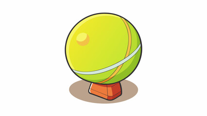 Fototapete - The table tennis ball is a small plastic sphere with a diameter of 40mm. It has a bright fluorescent color and is filled with gas making it. Cartoon Vector.
