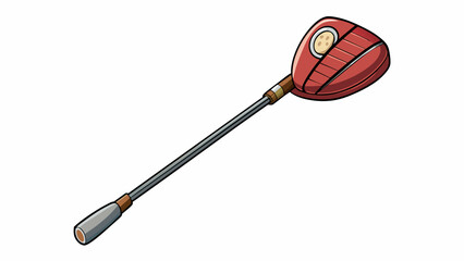Aufkleber - The third golf club has a unique shape the head is tilted and connected to the handle at an angle. It has a smooth shiny surface and a small pointed. Cartoon Vector.