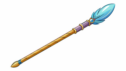 Poster - The wand was slim and elegant almost like a long pencil. It was made of a shimmering material that changed colors depending on the light and had a. Cartoon Vector.