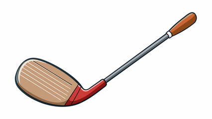 Poster - This next golf club is shorter and thicker than the first one. Its handle is wrapped in a soft cushioned material for a comfortable grip. The head is. Cartoon Vector.