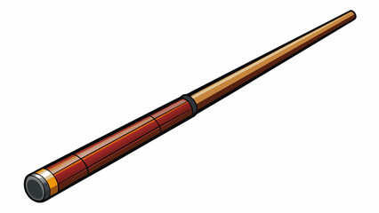 Poster - This snooker cue is designed for portability and convenience with a retractable feature that allows it to be easily stored and carried in a compact. Cartoon Vector.