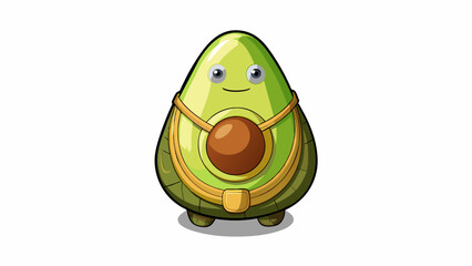 Poster - With a wrinkled armorlike exterior and a soft buttery center the avocado is a natural source of hydration and nourishment for the body both inside and. Cartoon Vector.