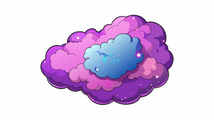 Poster - Within a Galaxy there are also large clouds of dust and gas called nebulae. These nebulae can range in color from vibrant pinks and purples to deep. Cartoon Vector.