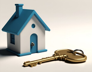 key with house, house key